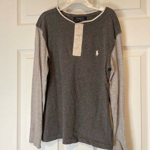 Polo by Ralph Lauren grey long sleeve boys shirt